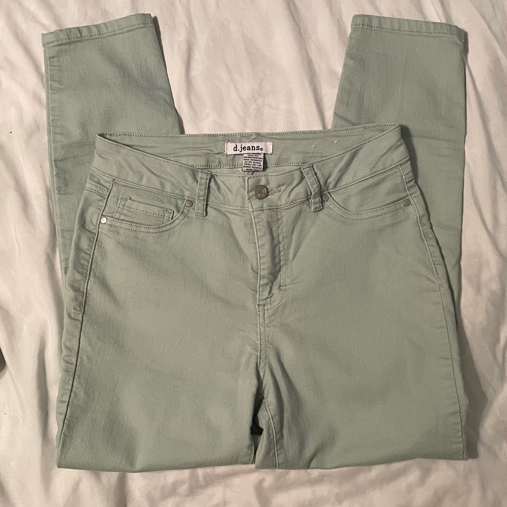 d.jeans womens mint ankle length skinny jeans with stretch